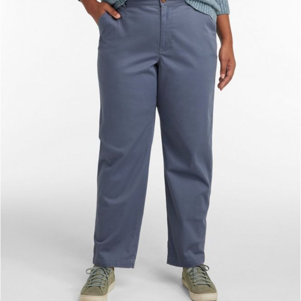 LL Bean 20W Women's Comfort Stretch Mid-Rise Straight Gray Pants NWOT